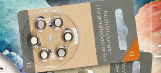 Hochleistungs Hörgeräte-Batterien