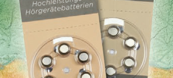 Hochleistungs Hörgeräte-Batterien